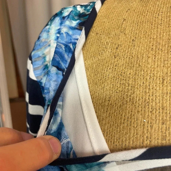 Hearts of palm striped top navy/white/blue/green size PL - Picture 5 of 5